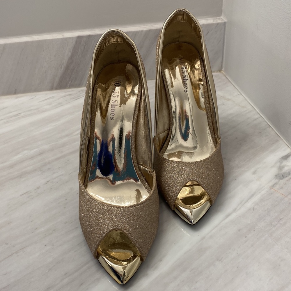 Gold Shimmer Heels